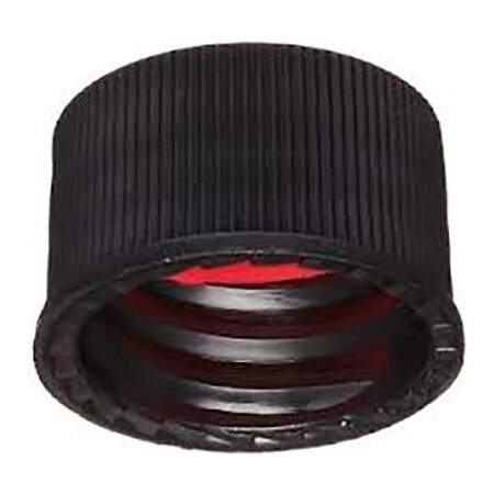 Cp Lab Safety. Wheaton 13-425 PP Cap, Black, Bonded Case of 250 W242710
